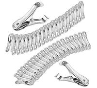Samhopo Lot de 40 pinces de jardin en acier inoxydable pour filet, ont une forte adhérence pour maintenir le tissu d'ombrage ou la couverture des plantes sur les cerceaux de jardin ou les cerceaux de
