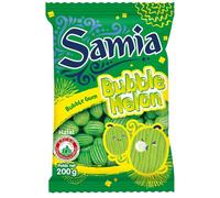 SAMIA Bonbons Bubble Melon Halal, Sachet de 200 g, Saveur Fruitée et Authentique, Certifié SFCVH - Lot de 4