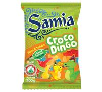 SAMIA - Bonbons Crocodiles Halal, Plaisir Fruité et Gourmandise à Croquer (Sachet 200g) - Le lot de 4
