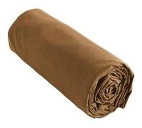 SAMIA - Drap Housse 140x190cm Coton Coloris Camel - Altobuy Marron