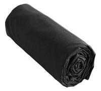 SAMIA - Drap Housse 200x200cm Coton Coloris Truffe - Altobuy Noir