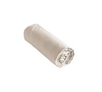 SAMIA - Drap Housse 90x190cm Coton Coloris Pampa -