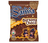 SAMIA - Gourmandise Halal Oursons Chocolat et Guimauve Fondante, Sachet 180g - Lot De 4