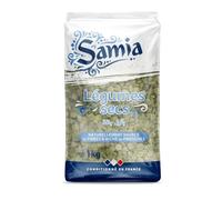 SAMIA Pois Cassés Naturellement Source de Fibres et Riche en Protéines - Format Familial 1 kg, Conditionné en France - Lot de 4