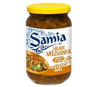 SAMIA Salade Méchouia Douce 350 g - Recette Tunisienne Authentique en Bocal Verre, Tomates et Piments Doux - Lot de 3
