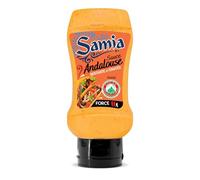 SAMIA Sauce Andalouse Epicée Halal 350 g - Moutarde et Tomates, Bouchon Flip-Top - Lot de 4