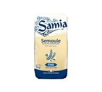 SAMIA - Semoule de Blé Dur Fine et Onctueuse pour Vos Recettes Maison, Sachet Pratique 1 kg - Lot de 4 - vendu par Lot