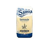 SAMIA - Semoule de blé fine pour plats savoureux et texture légère, paquet pratique 1 Kg - Le Lot De 3