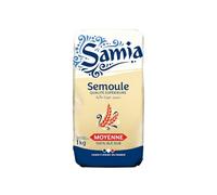 SAMIA - Semoule Moyenne Pratique pour Plats Savoureux, Texture Fine et Légère (1 kg) - Le lot de 4