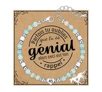 SAMINO Cadeau D'anniversaire pour Femmes Filles Bracelets Pierre Aturelle Avec Cheval Pendentif Bracelet Cadeau D'anniversaire pour Fille Nièce Sœur Amie Adolescente Filles (45)