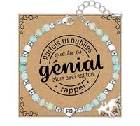 SAMINO Cadeau D'anniversaire pour Femmes Filles Bracelets Pierre Aturelle Avec Cheval Pendentif Bracelet Cadeau D'anniversaire pour Fille Nièce Sœur Amie Adolescente Filles (20 ans)