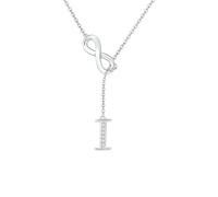 SAMINO Colliers en argent avec 26 initiales pour femmes et filles - Collier infini personnalisé pour épouse, petite amie, sœur, amie pour la Saint-Valentin, un anniversaire, Noël, la fête des mères