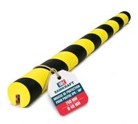 SAMKRAFT Lot DE 3 Protection d'Arête IPN Ø40mm - Mousse EVA Noir Jaune | Cornières adhésives anti-choc ouverture 20x8mm pour poutres métalliques, ateliers, entrepôts, usines et zones à risques