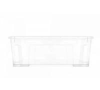 SAMLA Boîte de rangement transparente de 11 l, 39 cm x 28 cm x 14 cm, parfaite pour le matériel de sport, les outils de jardinage ou le linge et les accessoires de nettoyage