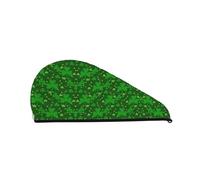 SamLng Bonnet de cheveux secs en velours corail pailleté pour la Saint-Patrick - Parfait pour la maison, les voyages, les fêtes à la piscine, la plage, les bains et plus encore