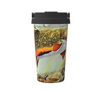 SamLng Brook Trout Tasse à café isotherme pour transport de pêche à la mouche - avec poignée, gobelet de voyage haute capacité pour la maison, le bureau et les déplacements