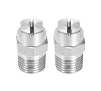 SamLng Buse de pulvérisation à Jet Plat, Filetage mâle 1/4 BSPT, Acier Inoxydable 304, Angle de 110°, diamètre d'orifice de 3,6 mm, Lot de 2.
