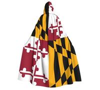 SamLng Cape à capuche avec drapeau de l'État du Maryland pour adulte - Costume universel pour jeu de rôle - Cape de cosplay - Parfait pour Halloween, Pâques, carnaval