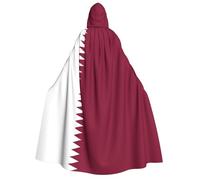 SamLng Cape à capuche drapeau du Qatar pour adulte - Costume universel pour jeu de rôle - Cape Cosplay - Parfait pour Halloween, Pâques, carnaval