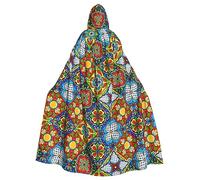 SamLng Cape à capuche mexicaine en céramique pour adultes - Cape à capuche confortable et durable pour Halloween, Pâques, carnaval, Noël