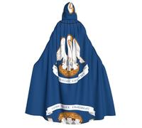 SamLng Cape à capuche pour adulte - Drapeau de l'État de la Louisiane - Costume universel pour jeu de rôle - Cape de cosplay - Parfait pour Halloween, Pâques, carnaval