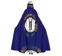 SamLng Cape à capuche pour adulte - Drapeau de l'État du Kentucky - Costume universel pour jeu de rôle - Cape Cosplay - Parfait pour Halloween, Pâques, carnaval