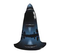 SamLng Cape à capuche Spaceship at night - Costume de jeu de rôle pour adolescent - Convient pour cosplay, Noël, Halloween, Pâques, carnaval