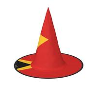 SamLng Chapeau de sorcière d'Halloween République démocratique du Timor-Leste pour adultes - Chapeau de fête pour bal masqué, carnaval, cosplay - Corne pointue décorative