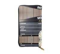 SamLng Cinema Movie Clapboard and Popcorn Print Portefeuille Long Clutch en cuir pour femme - Portefeuille en cuir imperméable à la mode et léger, noir, taille unique, Noir , Taille unique