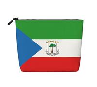 SamLng Drapeau de la Guinée équatoriale - Organisateur de toilette polyvalent : faux chanvre - Trousse de toilette de voyage - Accessoires de maquillage - Noir - Taille unique