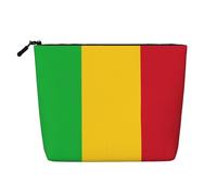 SamLng Drapeau du Mali Organisateur de Toilette Polyvalent : Faux Chanvre Trousse de Maquillage - Trousse de Toilette Voyage Cosmétique Maquillage Accessoires Pochette, Noir, Taille Unique