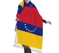 SamLng Drapeau du Venezuela Écharpe à franges en cachemire pour femme - Enveloppement chaud - Parfait pour les robes de soirée, le temps froid et les cadeaux