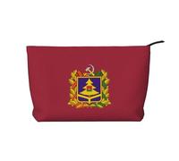 SamLng Flag of Bryansk Trousse de maquillage en velours côtelé avec fermeture éclair - Pochette pratique pour le maquillage des femmes - Noir, taille unique