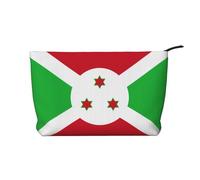 SamLng Flag of Burundi Trousse de maquillage en velours côtelé avec fermeture éclair - Pochette pratique pour le maquillage des femmes - Noir - Taille unique