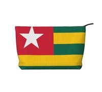 SamLng Flag of Togo Trousse de maquillage en velours côtelé avec fermeture éclair - Pochette pratique pour le maquillage des femmes - Noir, taille unique