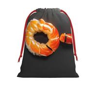 SamLng Grand sac cadeau avec cordon de serrage - Crevettes à sushi japonaises Parfait pour Noël, les vacances et les fêtes - Sacs à bonbons et sacs à friandises