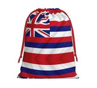 SamLng Grand sac cadeau avec cordon de serrage - Drapeau d'Hawaï Américain Parfait pour Noël, les vacances et les fêtes - Sacs à bonbons et sacs à friandises