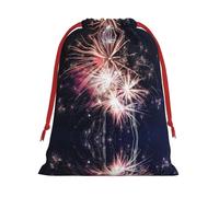 SamLng Grand sac cadeau avec cordon de serrage - Feu d'artifice en explosion parfait pour Noël, les vacances et les fêtes - Sacs à bonbons et sacs à friandises