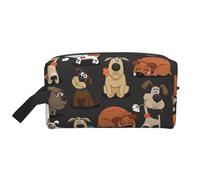 SamLng Grande trousse de maquillage de voyage - Chien Corgi Full Print Design, organisateur de toilette portable, pochette multi-usage pour maquillage, blanc, taille unique, Blanc, One Size