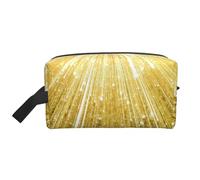 SamLng Grande trousse de maquillage de voyage - Design doré avec impression complète - Organiseur de toilette portable - Pochette multi-usage pour le maquillage, blanc, One Size