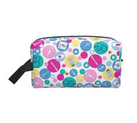 SamLng Grande trousse de maquillage de voyage - Design mignon infirmière pleine imprimé, organisateur de toilette portable, pochette multi-usage pour maquillage, blanc, One Size