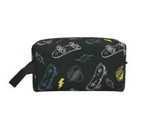 SamLng Grande trousse de maquillage de voyage - Graffiti Skateboard Full Print Design, organisateur de toilette portable, pochette multi-usage pour maquillage, blanc, taille unique, blanc, Taille
