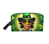 SamLng Grande trousse de maquillage de voyage - Happy St Patrick's Day Full Print Design, organisateur de toilette portable, pochette multi-usage pour le maquillage, blanc, One Size