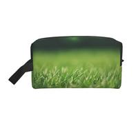 SamLng Grande trousse de maquillage de voyage - HD Green Nature Full Print Design, organisateur de toilette portable, pochette multi-usage pour maquillage, blanc, One Size