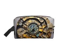 SamLng Grande trousse de maquillage de voyage - Horloge Art Full Print Design, organisateur de toilette portable, pochette multi-usage pour maquillage, blanc, taille unique, blanc, Taille unique