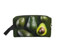 SamLng Grande trousse de maquillage de voyage - Motif avocat - Design imprimé complet - Organiseur de toilette portable - Pochette multi-usage pour le maquillage - Blanc - Taille unique, Blanc, One