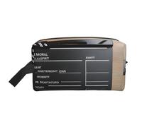 SamLng Grande trousse de maquillage de voyage - Motif de films Clapperboard Full Print Design, organiseur de toilette portable, pochette multi-usage pour le maquillage, blanc, taille unique, blanc