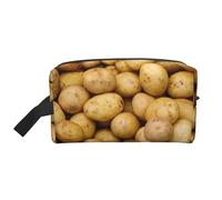 SamLng Grande trousse de maquillage de voyage - Motif de pommes de terre de jardin, organiseur de toilette portable, pochette multi-usage pour le maquillage, blanc, One Size