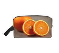 SamLng Grande trousse de maquillage de voyage - Motif fruits oranges - Organiseur de toilette portable - Multi-usage pour le maquillage, blanc, One Size
