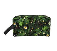 SamLng Grande trousse de maquillage de voyage - Motif hawaïen pleine impression - Organiseur de toilette portable - Pochette multi-usage pour le maquillage, blanc, One Size